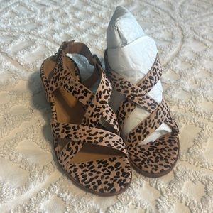 Madewell Asymmetrical sandals in calf hair